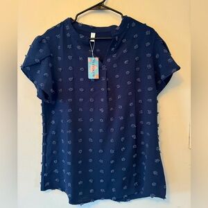Women’s Casual loose fitting top size medium Navy Blue work tops